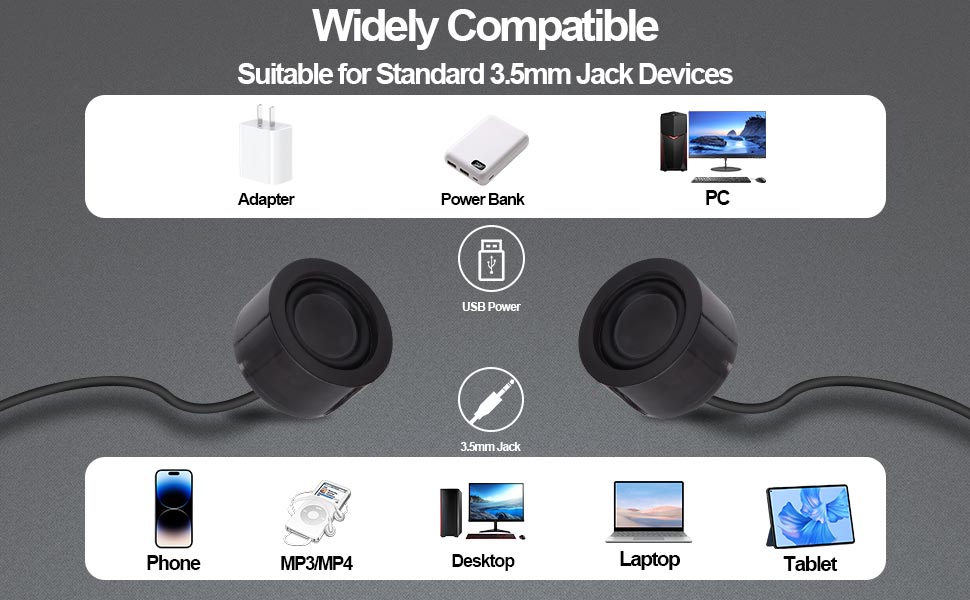 USB Mini Computer Speakers