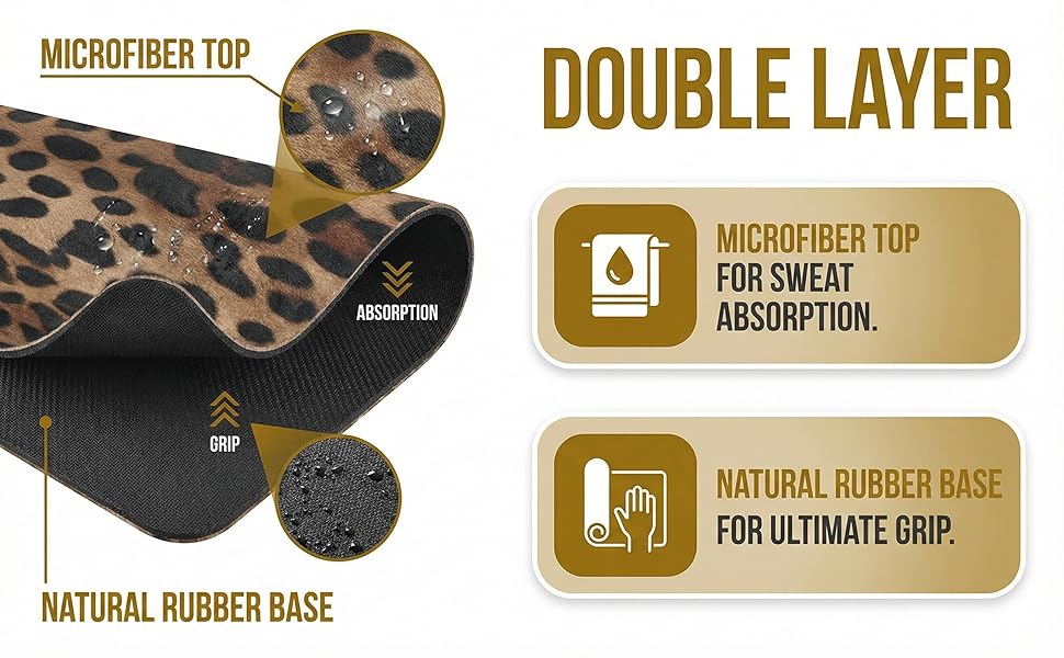 leopard print yoga mat