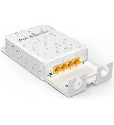 YuanLey Outdoor Gigabit PoE Extender 1 in 3 Out, 802.3af/at 4 Port PoE Repeater IP66 Waterproof, ...