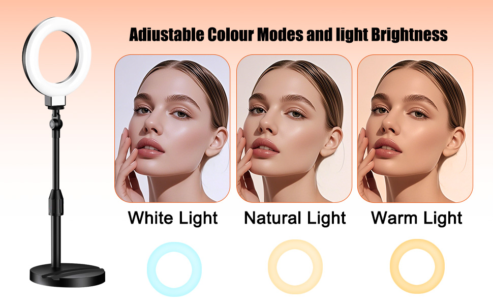 Desk Ring Light with Stand