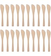 DOITOOL 20Pcs Wooden Butter Knife, 5.9 Inch Jelly Cheese Spreaders Bread Sandwich Jam Spreaders M...