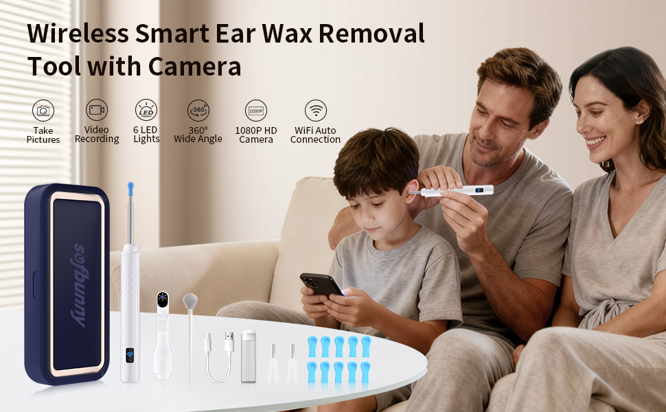 wireless smart ear wax removal tool with camera