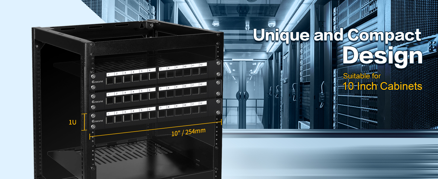 Enmane 12Port Blank Keystone Patch Panel