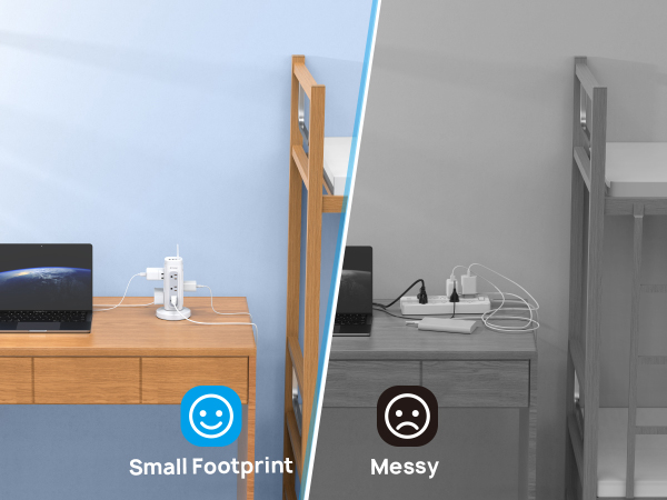 desk power strip extension cord