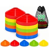 60/120 Pack Agile Soccer Cones with Portable Bags &amp; Brackets,Sports Cones,cones for sports traini...