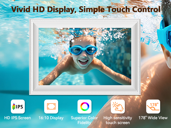 digital photo frame with a bright and high-definition screen