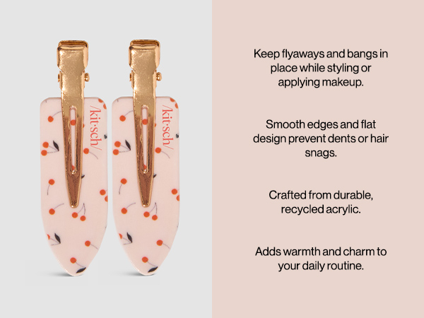 Kitsch Creaseless Hair Clips for Women - No Crease, No Bend Hair Clips