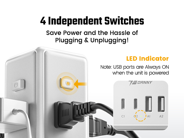 4 independengt switches