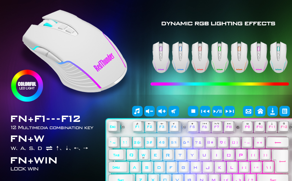led backlit keyboard and mouse