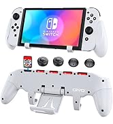 OIVO Switch Grip with Upgraded Adjustable Stand, Asymmetrical Grip with Adjustable Stand and 5 Ga...