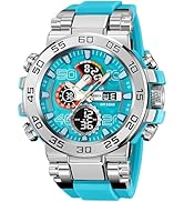 findtime Mens Watches Sports Outdoor Orange Watch for Men Color Designer Large Face Military Men'...