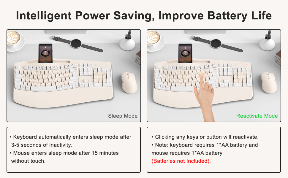 Wireless Keyboard and Mouse Combo