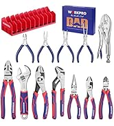WORKPRO Pliers &amp; Wrench Set, 12-Piece Pliers Tool Set with Organizers, Include Needle Nose, Wire ...