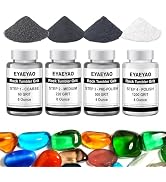 EyaeyaO Rock Tumbler Grit and Polish Refill Kit - Tumbling Grit Media, Polish Up to 13 lbs. of Ro...