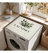 AOHMPT Non-Slip Washer &amp; Dryer Top Cover Mat – Dust-Proof Protector Pad with Multiple Pattern Des...