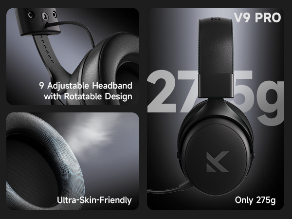 Wireless Gaming Headset Gaming Headphones with Bluetooth Wireless Headset for PS5 PC PS4 Mac Switch