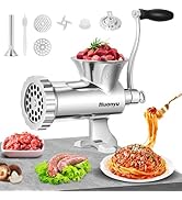 Huanyu Manual Meat Grinder Heavy Duty Sausage Stuffer Stainless Steel Hand-Cranked Meat Grinding ...