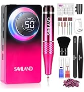 SAVILAND Electric Nail Drill 50000 RPM: Cordless Electric Nail File 10 H Battery Life Rechargeabl...