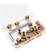 Threaded Inserts for Wood Plastic 20 PCS Metal Screw in Nuts for Furniture Hex Socket Drive Faste...
