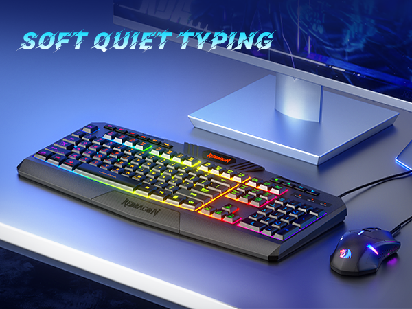 Soft quiet typing gaming Keyboard