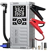 Car Battery Jump Starter with Air Compressor - 4500A Battery Jumper Starter Portable (9.0 Gas/8.0...