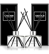 COCODOR Best Scent Signature Reed Diffuser Set / 6.7oz / 2 Pack/Cedar Wood &amp; Woody Hotel, Aromath...