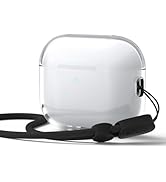 elago Clear Case Compatible with AirPods Pro Case Clear Cover - Lanyard Included, Strap Included,...