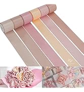 HUIHUANG Rose Pink Ribbon 1-1/2" Dusty Rose/Rose Gold/Rose Pink/Rosy Mauve/Vanilla/Peach Satin Ri...
