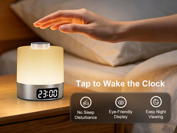 night light with clock
