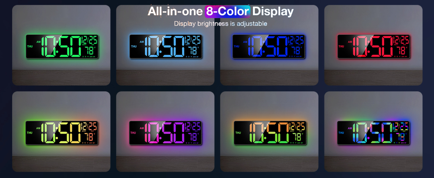 rgb wall clock