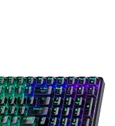 Wireless Mechanical Gaming Keyboard with Transparent Keycaps, 100 Keys Hot-Swap RGB Backlit, 3-Mo...