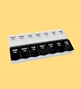 Basic Care (7-Day) AM/PM Pill Organizer, Vitamin Case, And Medicine Box, Large Compartment...