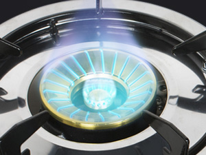Gas tabletop stove is 9,500 BTU/hr