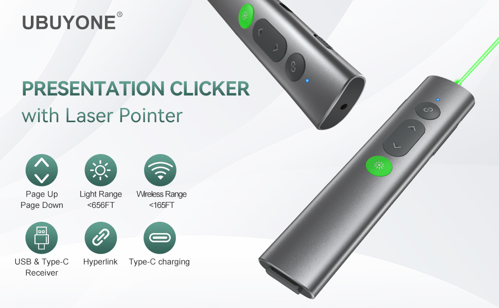 presentation clicker green laser point