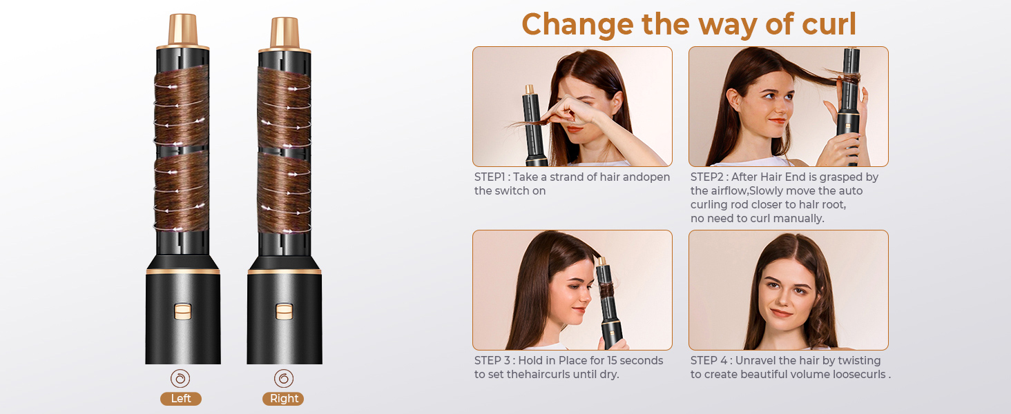 Air wrap hair styler