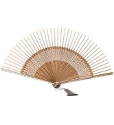ffscafscn Hand Fan for Vintage Japanese Bamboo Silk Elegant for Dance Music Festival Wedding Chur...