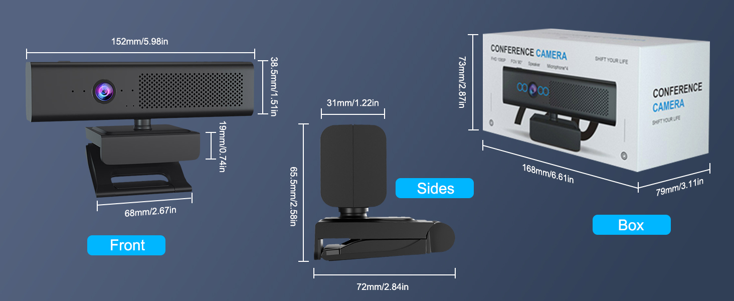 web camera for desktop computer with speakers