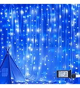 oopswow Bright Curtain String Lights, 304 LED 9.8ft x 9.8ft 8 Lighting Modes Fairy Lights UL Plug...