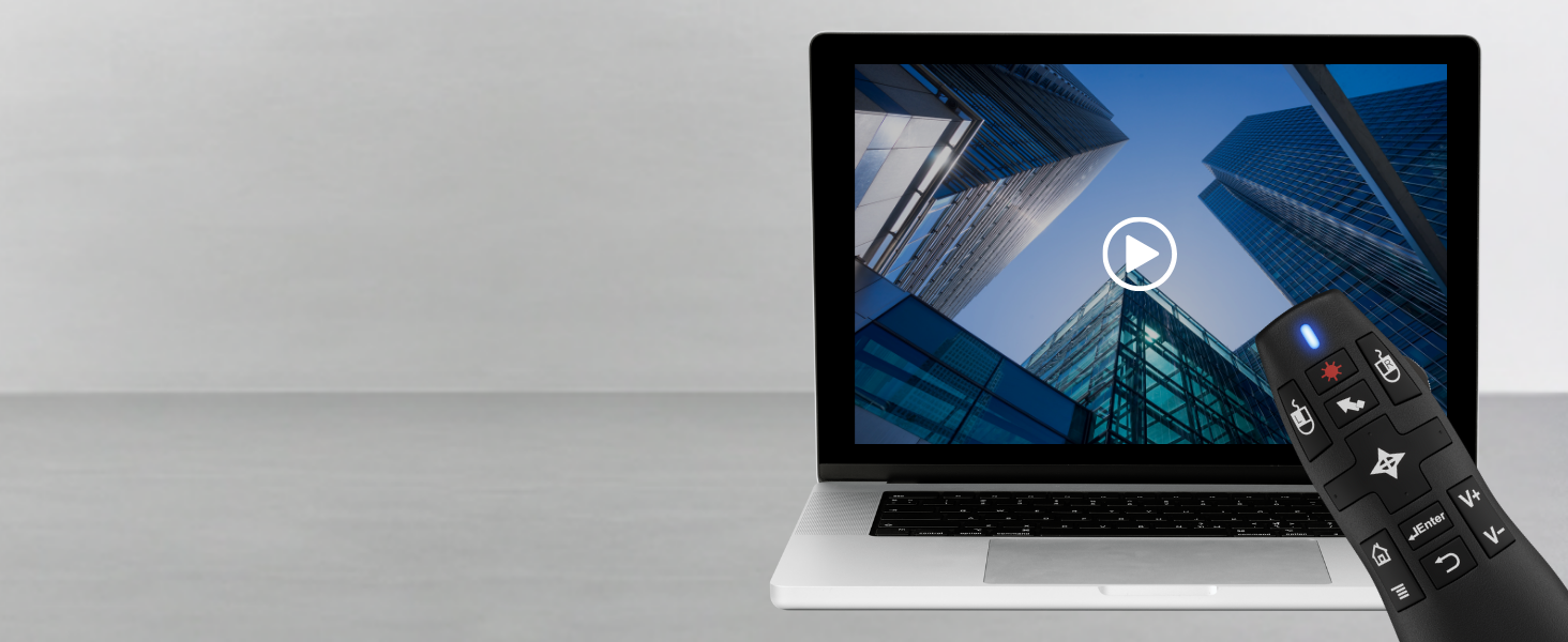 presentation clicker play and pause videos