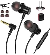 Jelanry Wired Earbuds 3.5mm Headphones with Mic, Elbow Magnetic in-Ear Audio 3.5mm Jack Noise Can...