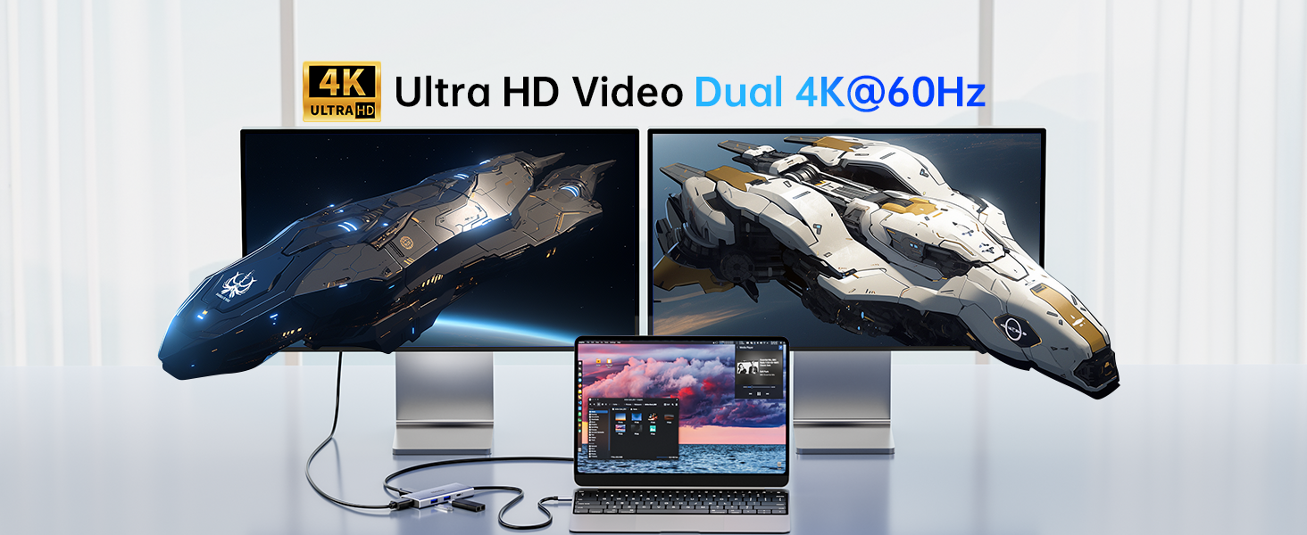 usb c hub 2 hdmi 100W Power usb c to hdmi hub macbook docking station