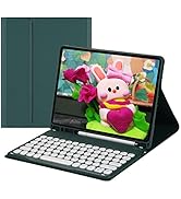 Lrufodya Keyboard Case for Samsung Galaxy Tab A8 Case 10.5 in 2022, Candy Colors Detachable Wirel...