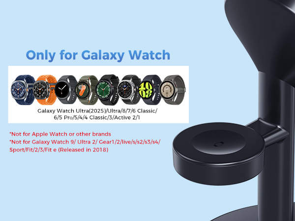 3 in 1 wireless charger samsung galaxy S26 Ultra S25 S24 flip fold 8 watch 8 7 earbuds classic stand