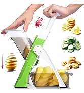 ONCE FOR ALL Safe Mandoline Slicer For Kitchen, Professional Vegetable Slicer For Food Potato Sli...