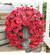 Ivydale Hibiscus Artificial Fake Hanging Flowers Plants for Outdoor Spring Decoration, 2PCS UV Re...