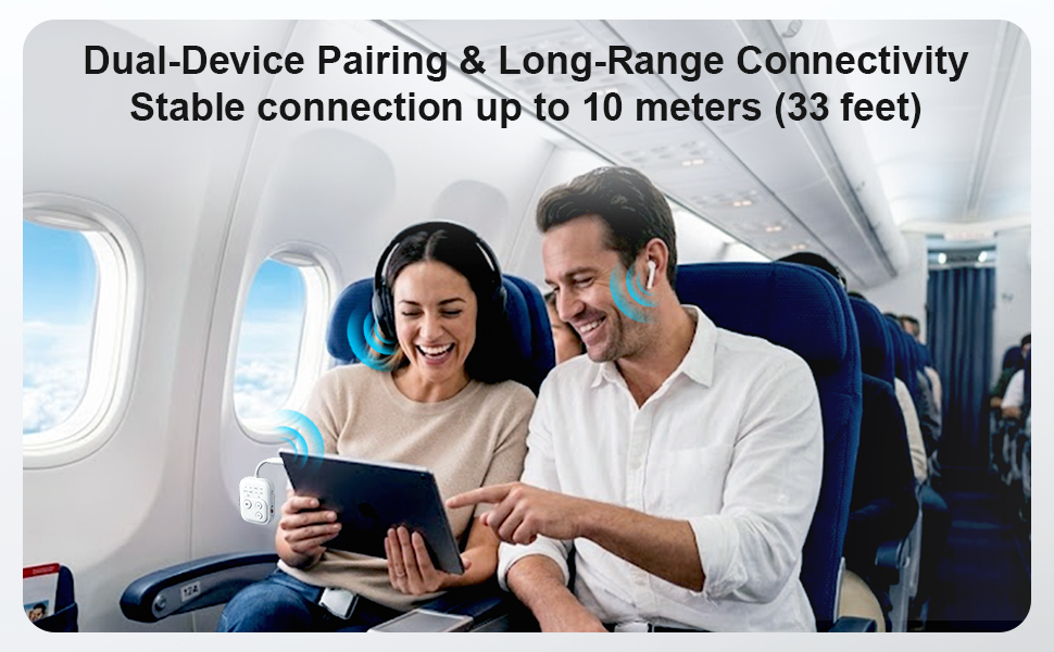Bluetooth 6.0 Transmitter Receiver for Airplane