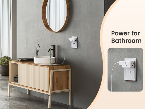 this adapter is suitable for any indoor place, especially bedrooms, bathrooms, and hotels.