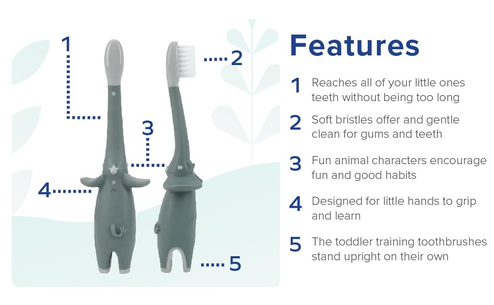 Toddler Toothbrush, characters, training toothbrush, hygiene, oral care, training, animals
