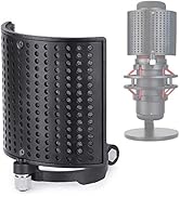 HyperX QuadCast Microphone Pop Filter - Metal Panel Metal Mesh Filter Foam Three Layers Mic Winds...