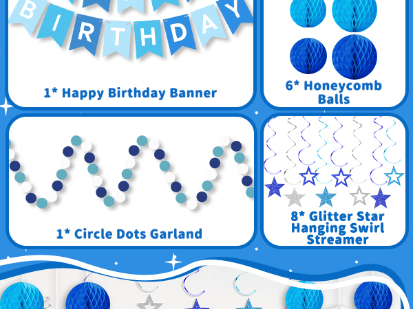 Blue Birthday Decorations